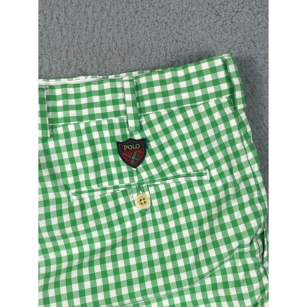 Polo Golf Ralph Lauren Green Gingham Shorts Mens Size 36 - Picture 10 of 11